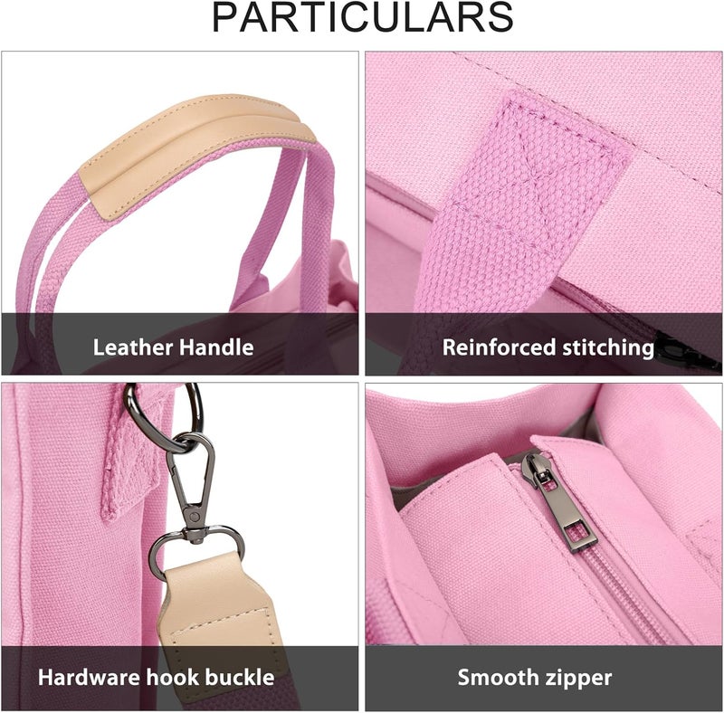 GASSDA Tote Bags for Women Canvas Tote Purse Crossbody with Pockets Top Handle Shoulder Satchel Bag for Women - Image 5